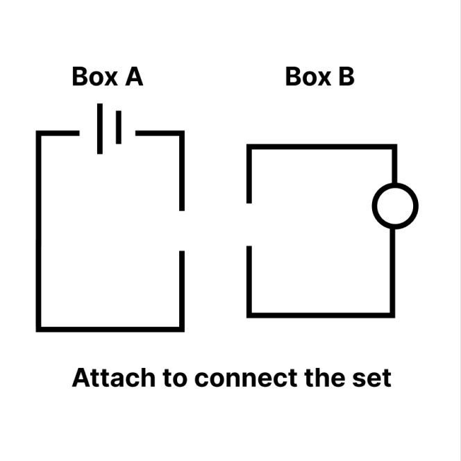 Creating a circuit diagram to explain the operating principle of the folded paper switch.