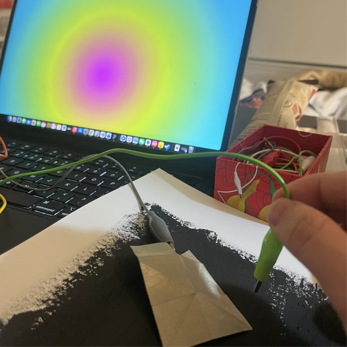 Testing the conductive fabric and the graphite