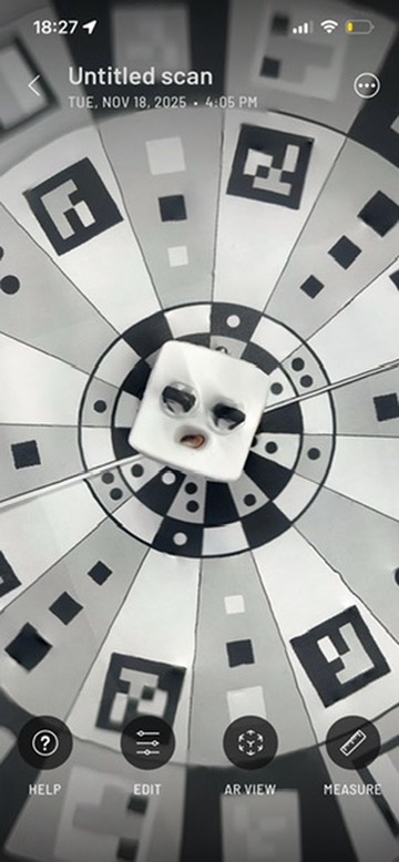 Object successfully scanned: Charging head perspective 3