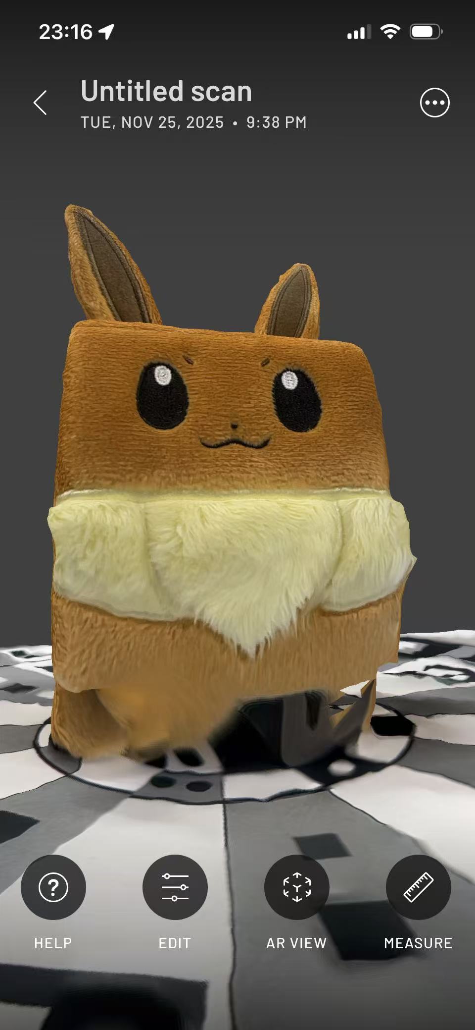 Successfully scanned model viewed in C4D